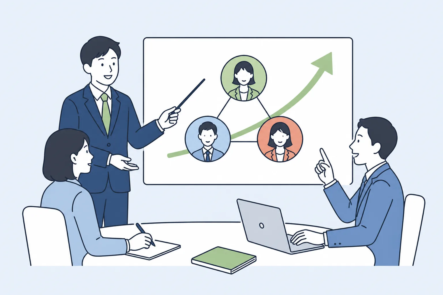 人的資本の戦略を話し合う様子