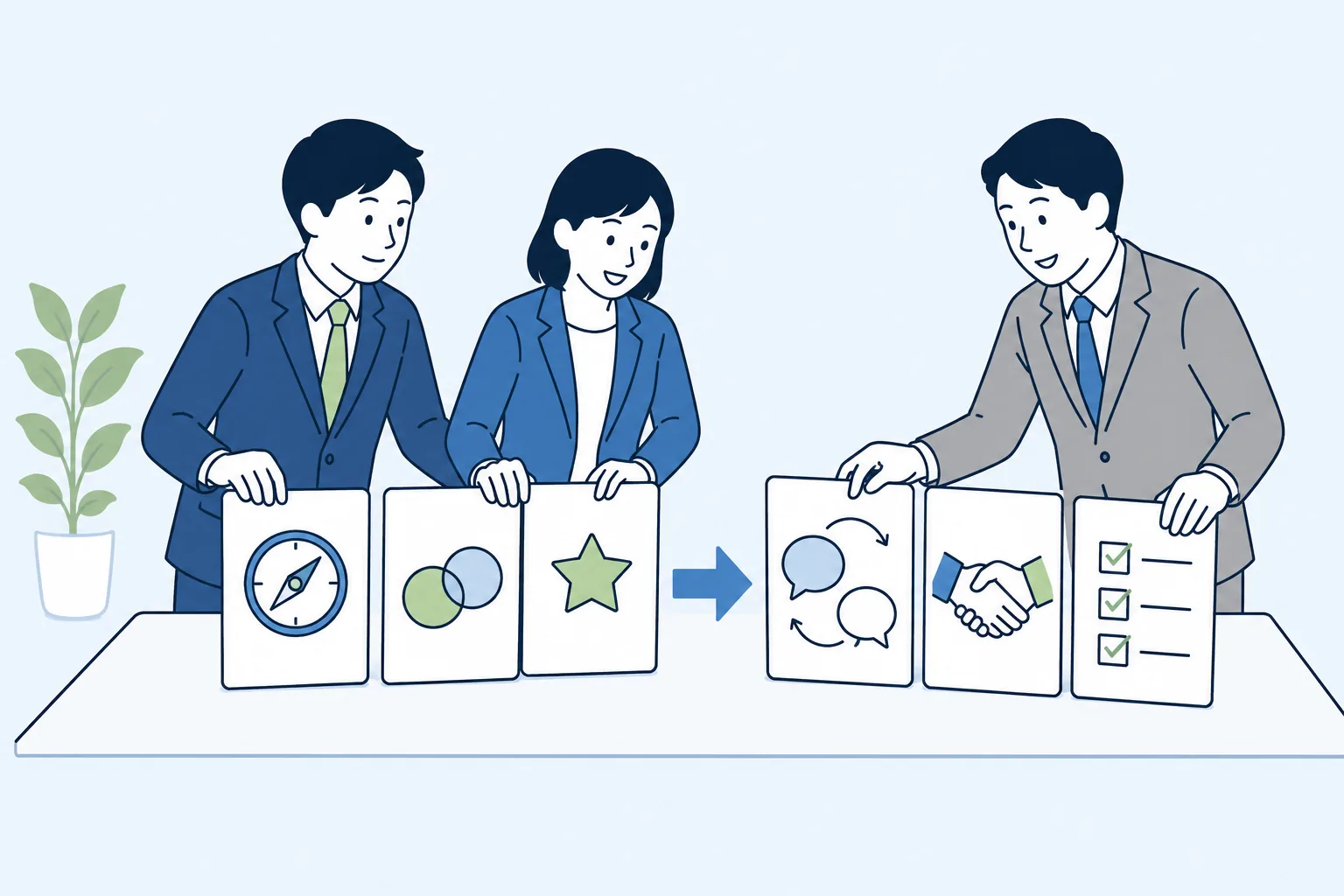行動規範を現場の対話に落とし込む様子